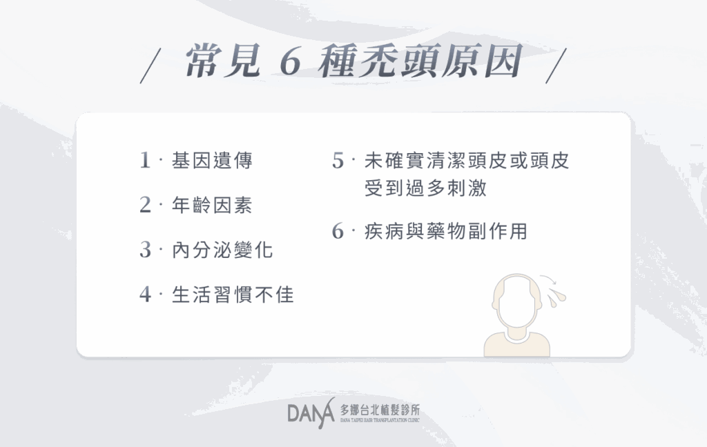 常見 6 種禿頭原因
